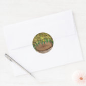 OERWOUD PARTY Gouden Glam Dierenprint Verjaardagsg Ronde Sticker (Envelop)