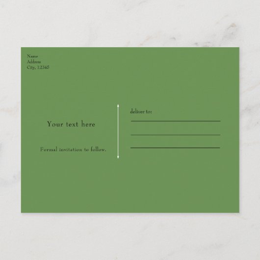 OERWOUD PARTY Leaves & Animal Print Event Flyer Aankondigingskaart (Achterkant)