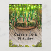 OERWOUD PARTY Leaves & Animal Print Event Flyer Aankondigingskaart (Voorkant)