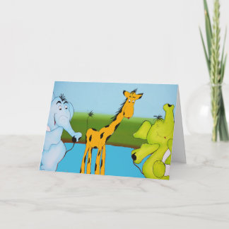 Oerwoud Party Theme Birthday-kaarten Kaart
