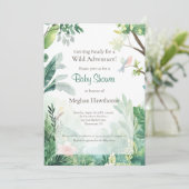 Oerwoud Path Wild Adventure Baby shower Kaart (Staand voorkant)