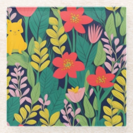 Oerwoud patroon glazen onderzetter