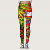 Oerwoud patroon met vulstructuur leggings (Voorkant)