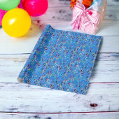 Oerwoud Patroon Regenboog Texturen op blauwe achte Cadeaupapier