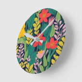 Oerwoud patroon ronde klok (Hoek)