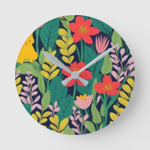 Oerwoud patroon ronde klok