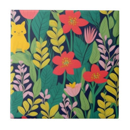 Oerwoud patroon tegeltje