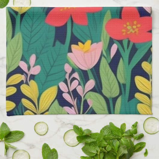 Oerwoud patroon theedoek (Gevouwen)