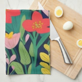 Oerwoud patroon theedoek (Quarter Fold)