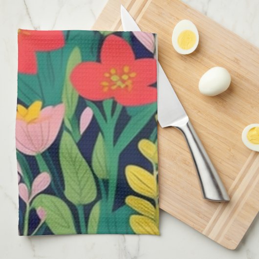 Oerwoud patroon theedoek (Quarter Fold)