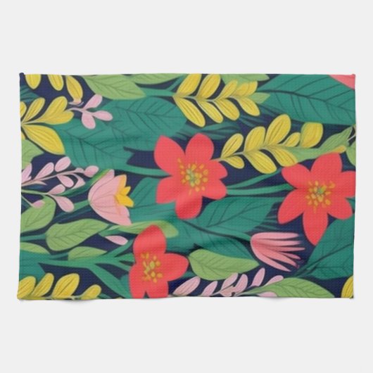 Oerwoud patroon theedoek (Horizontaal)