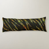 Oerwoud Patroon Zebra Strepen en Pauw Veren Lichaamskussen (Achterkant)