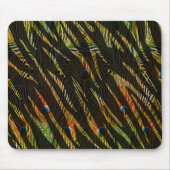 Oerwoud Patroon Zebra Strepen en Pauw Veren Muismat (Voorkant)
