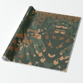 Oerwoud Pattern Camo - Natuur Textuur Cadeaupapier (Uitgerold)