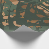 Oerwoud Pattern Camo - Natuur Textuur Cadeaupapier (Hoek)