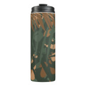 Oerwoud Pattern Camo - Natuur Textuur Thermosbeker (Voorkant)