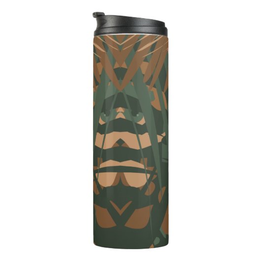 Oerwoud Pattern Camo - Natuur Textuur Thermosbeker (Geroteerd rechts)