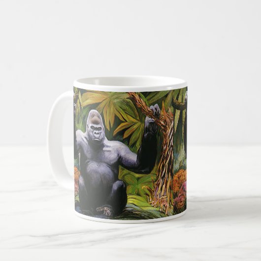 Oerwoud primaat, Silverback Lowland Gorilla Koffiemok (Voorkant links)