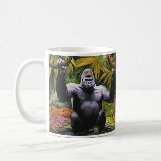 Oerwoud primaat, Silverback Lowland Gorilla Koffiemok (Links)