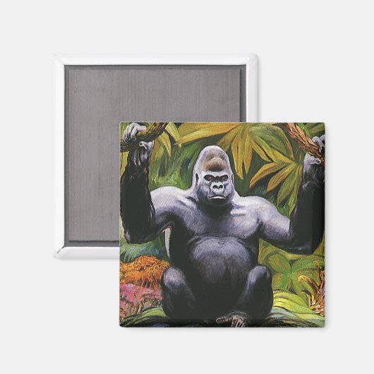 Oerwoud primaat, Silverback Lowland Gorilla Magneet (Voorkant / Achterkant)
