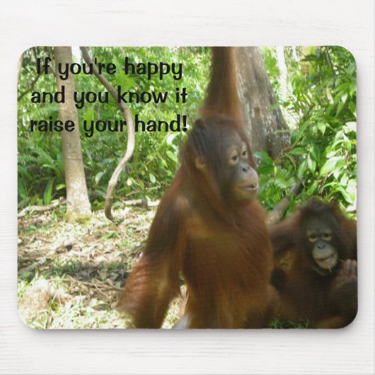 Oerwoud Primate Animal Happy Nursery Rhyme Muismat (Voorkant)