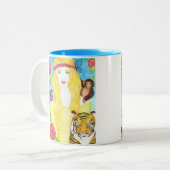 Oerwoud Princess Mok 11oz (wit/blauw) (Voorkant links)