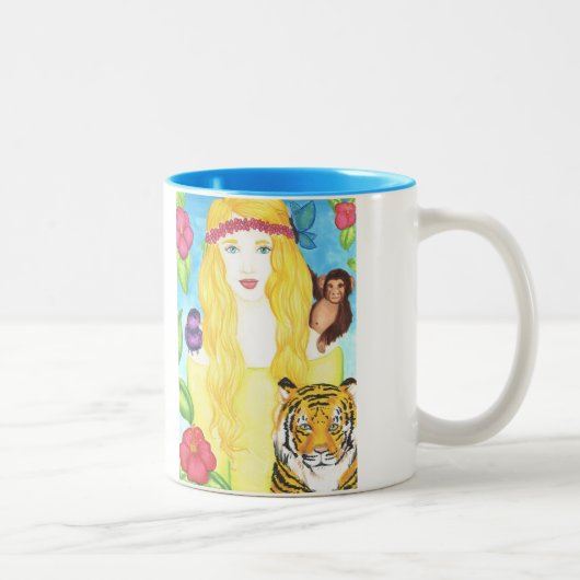 Oerwoud Princess Mok 11oz (wit/blauw) (Rechts)