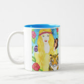 Oerwoud Princess Mok 11oz (wit/blauw) (Links)