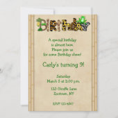 Oerwoud Print Frog Birthday Party Kaart (Voorkant)