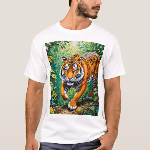 Oerwoud Prowler - Tijger in Gond Art T-shirt