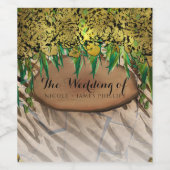 OERWOUD PTY Gold Glam Animal Print Birthday Wine Wijn Etiket (Enkel label)