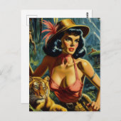 Oerwoud Pulp Meisje Briefkaart (Voorkant / Achterkant)