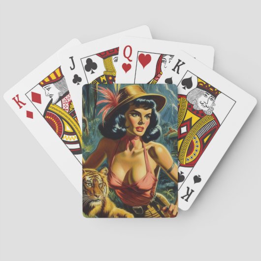 Oerwoud Pulp Meisje Pokerkaarten (Achterkant)