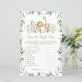 Oerwoud raad het juiste Baby shower spel (Staand voorkant)