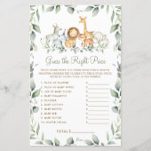 Oerwoud raad het juiste Baby shower spel (Voorkant)