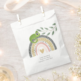 Oerwoud, regenboog en kameleon Baby shower Bedankzakje