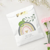 Oerwoud, regenboog en kameleon Baby shower Bedankzakje (Gezegeld)