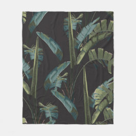 Oerwoud regenwoud. Exotisch plant, bananen. Fleece Deken