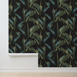 Oerwoud regenwoud. Exotisch plant, bananen, palmen Behang