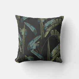 Oerwoud regenwoud. Exotisch plant, bananen, palmen Kussen