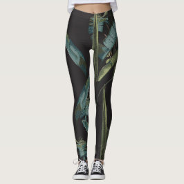 Oerwoud regenwoud. Exotisch plant, bananen, palmen Leggings