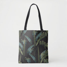 Oerwoud regenwoud. Exotisch plant, bananen, palmen Tote Bag