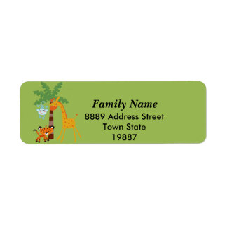 Oerwoud retour Adres Sticker