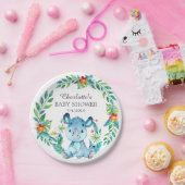 Oerwoud Rhino Baby shower 7" Bord (Feest)