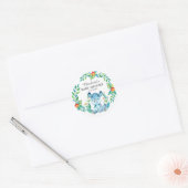 Oerwoud Rhino Baby shower Dank u voor Sticker (Envelop)
