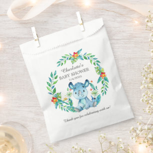 Oerwoud Rhino Baby shower Favor Bags Bedankzakje