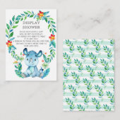Oerwoud Rhino Baby shower Gift Display Douche Informatiekaartje (Voorkant / Achterkant)