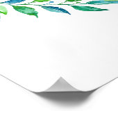 Oerwoud Rhino Baby shower Welkom Poster (Hoek)