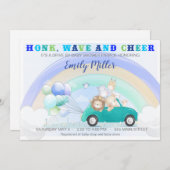 Oerwoud rijden op baby shower uitnodiging (Voorkant / Achterkant)