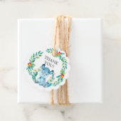 Oerwoud Rino Baby shower Favor Gift Label (In situ)